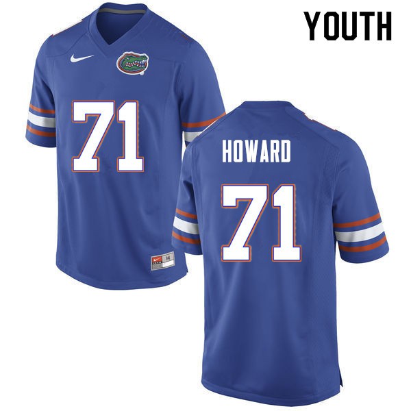 Youth #71 Chris Howard Florida Gators College Football Jerseys Blue
